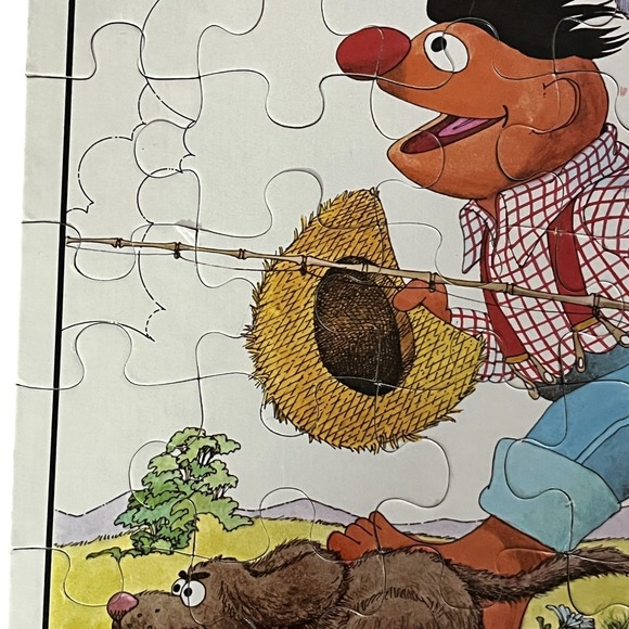 Vintage Sesame Street Bert and Ernie Summer Gone Fishing 60 Piece Puzzle 1980 - Picture 5 of 16